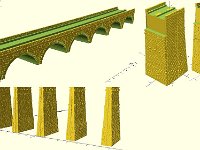 via-cad0  ... and the OpenSCAD designs (with the normal piers attached to the arches before printing).