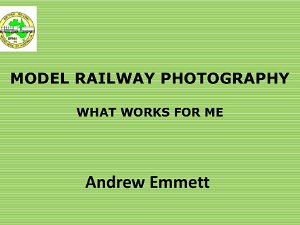 Model Railway Photography