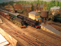 IMG 4257  Standard Class 4 about to depart Kerrisfield whilst Q1 powered freight pauses in the passing loop