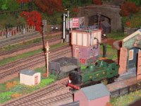 Shallowford 2  Pannier 0-6-0T loco on shed and a quiet day at the cattle dock