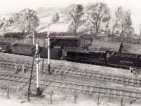 Charford 18  Charford Mk 1 - Q 0-6-0 No 530 shunting at the Ashford Timber Co sidings adjacent to Bridport Branch Junction - source John Charman